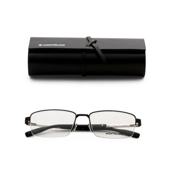 MONT BLANC BLACK/SILVER 56mm Designer Opticals